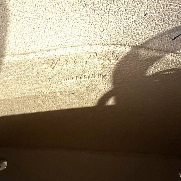 Gold Bee Handbag-Vera Pelle-Made In Italy-Leather Grab Handle Bag W/ Chain Strap - Picture 8 of 15